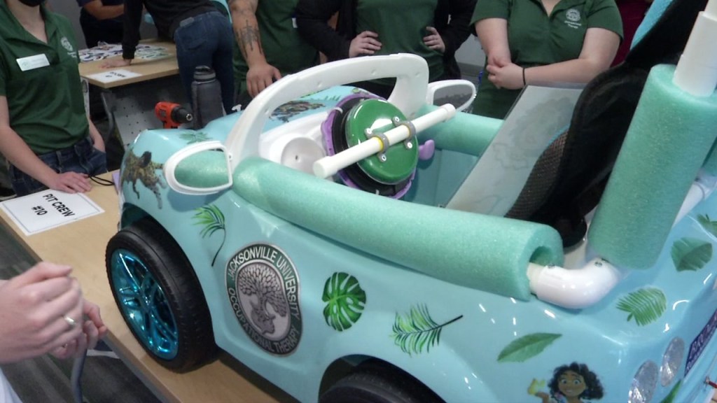 Completed GoBabyGo! car from Brooks Rehabilitation in Florida